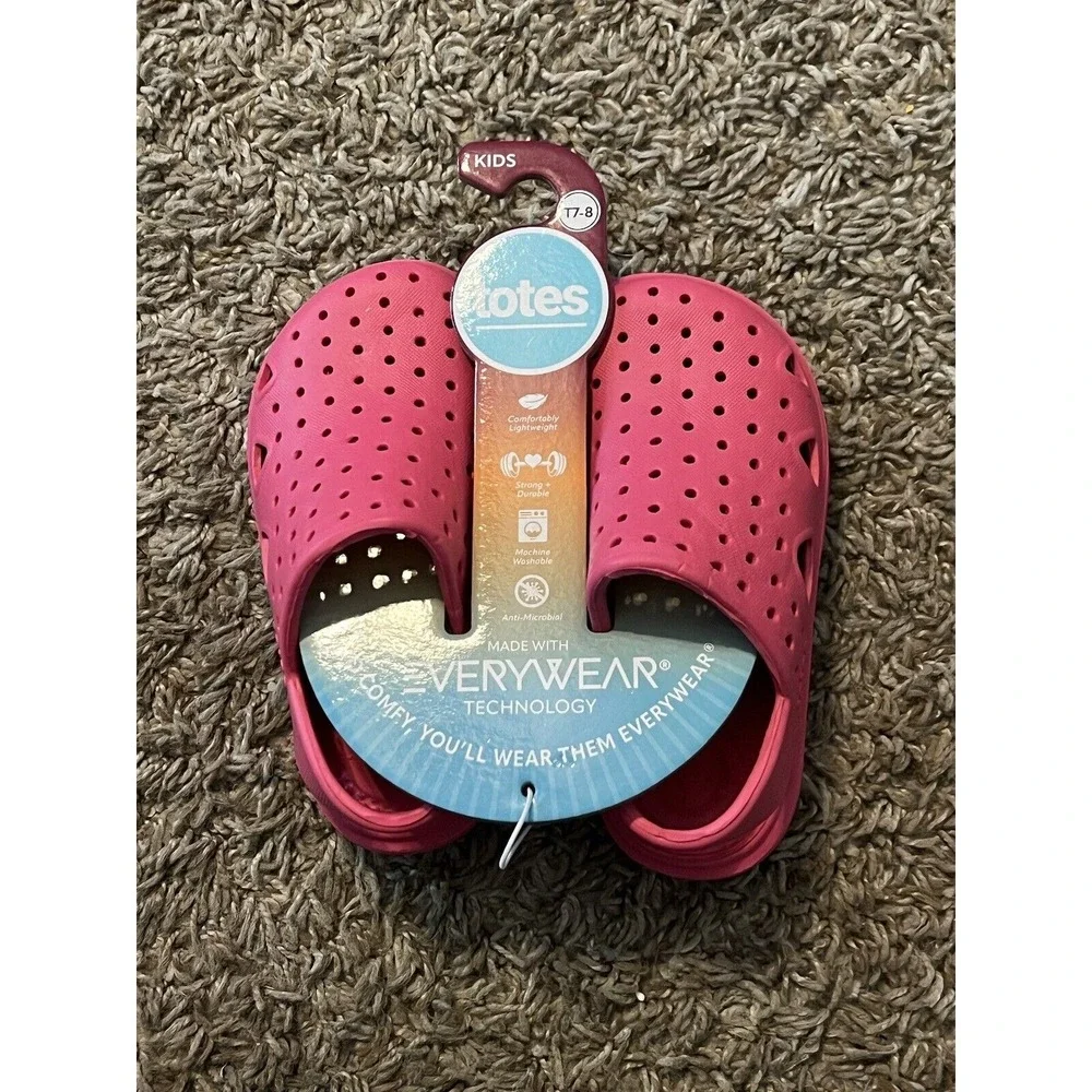Totes Girls Clogs‎ Shoes Slip-on Size 7-8 Azalea Pink Brand New!